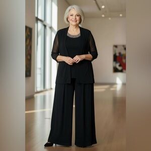 Two Piece R&M Richards Navy Blue formal Pantsuit